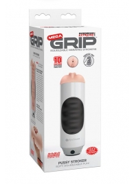 Мастурбатор-вагина Extreme Toyz Mega Grip Vibrating Stroker Mouth - Pipedream - в Копейске купить с доставкой