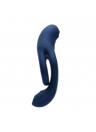 Синее эрекционное виброкольцо с двойным подхватом мошонки Ring Around The Rosy - Zero Tolerance - в Копейске купить с доставкой