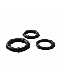 Набор из 3 черных эрекционных колец Babooom Ring Set - Adrien Lastic - в Копейске купить с доставкой