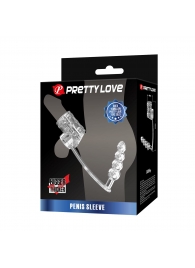 Прозрачная насадка на пенис и мошонку с анальным стимулятором Rilley - Baile - в Копейске купить с доставкой