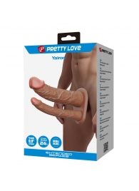 Реалистичная полая насадка на член для двойного проникновения Yairon - 17,5 см. - Baile - купить с доставкой в Копейске