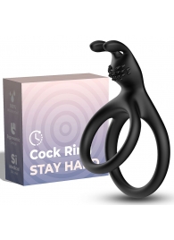 Черное эрекционное кольцо с подхватом мошонки - Boys of Toys - в Копейске купить с доставкой