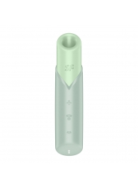 Зеленый вакуумный стимулятор Naughty Kiss - Satisfyer