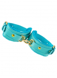 Голубые двуслойные кожаные оковы - Pecado - купить с доставкой в Копейске