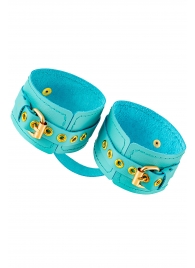 Голубые однослойные кожаные оковы - Pecado - купить с доставкой в Копейске