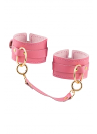 Розовые однослойные кожаные оковы - Pecado - купить с доставкой в Копейске