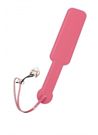 Розовый кожаный пэддл - 37 см. - Pecado - купить с доставкой в Копейске