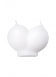 Белая сувенирная свеча «Сиськи» - Pecado - купить с доставкой в Копейске