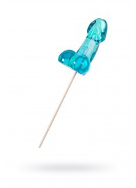 Голубой леденец в форме члена со вкусом блю кюрасао - 80 гр. - Sosuчki - купить с доставкой в Копейске