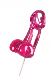 Розовый леденец в форме члена со вкусом айриш крим - 80 гр. - Sosuчki - купить с доставкой в Копейске