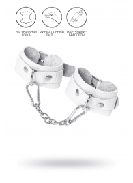 Белые узкие наручники-браслеты со скруглёнными углами - Pecado - купить с доставкой в Копейске