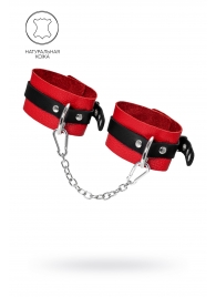 Красно-черные мягкие оковы с одним ремешком и люверсами - Pecado - купить с доставкой в Копейске