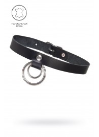 Черный чокер-ошейник с кольцом в кольце - Pecado - купить с доставкой в Копейске