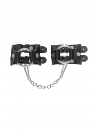 Черные кожаные наручники-браслеты из двух ремешков - Pecado - купить с доставкой в Копейске