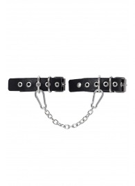 Черные оковы из одного ремешка с люверсами - Pecado - купить с доставкой в Копейске