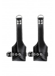 Черные подвесы с белой строчкой - Pecado - купить с доставкой в Копейске