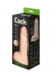 Телесный фаллоудлинитель с мошонкой Cock Next - 19 см. - LOVETOY (А-Полимер) - в Копейске купить с доставкой