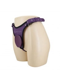 Фиолетовые трусики харнесс с платформой Caludio III - Baile - купить с доставкой в Копейске