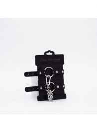 Черно-красные кожаные оковы - Crazy Handmade - купить с доставкой в Копейске