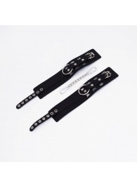 Черные кожаные оковы Sex - Crazy Handmade - купить с доставкой в Копейске