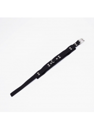 Черный ошейник из высококачественной натуральной кожи - Crazy Handmade - купить с доставкой в Копейске