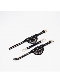 Черные оковы с золотистой фурнитурой - Crazy Handmade - купить с доставкой в Копейске