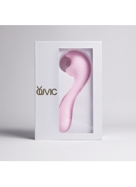 Розовый вибромассажёр с деликатными токами - Youvic - купить с доставкой в Копейске