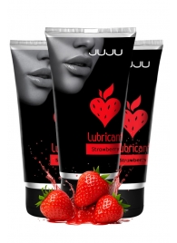 Набор из 3 съедобных лубрикантов JUJU со вкусом клубники - JuJu - купить с доставкой в Копейске