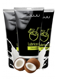 Набор из 3 съедобных лубрикантов JUJU со вкусом кокоса - JuJu - купить с доставкой в Копейске