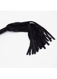 Черный кожаный флоггер - 45 см. - Crazy Handmade - купить с доставкой в Копейске