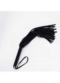 Черный кожаный флоггер - 45 см. - Crazy Handmade - купить с доставкой в Копейске