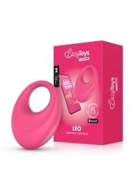Розовое интерактивное эрекционное виброкольцо Leo - Easy toys - в Копейске купить с доставкой