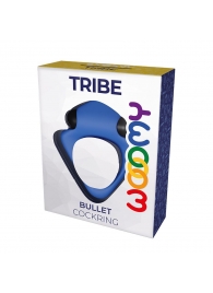 Синее эрекционное кольцо Wooomy Tribeс с вибрацией - Adrien Lastic - в Копейске купить с доставкой