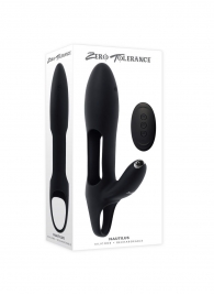 Черная насадка на пенис с вибрацией Nautilus - Zero Tolerance - в Копейске купить с доставкой