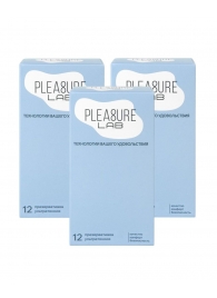 Набор из 3 упаковок ультратонких презервативов Pleasure Lab (по 12 шт.) - Pleasure Lab - купить с доставкой в Копейске