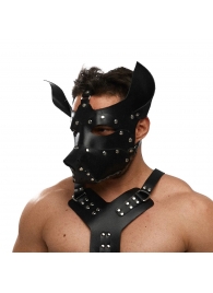 Черная кожаная маска «Собака» - Crazy Handmade - купить с доставкой в Копейске