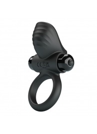 Черное эрекционное кольцо с вибрацией Adrien - Baile - в Копейске купить с доставкой