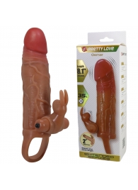 Карамельная вибронасадка с клиторальным стимулятором Osmar - 20,5 см. - Baile - в Копейске купить с доставкой