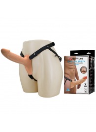 Телесный полый мужской страпон London - 16,8 см. - Baile - купить с доставкой в Копейске