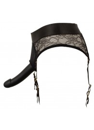 Черный женский страпон Strap-on Set: трусики и насадка - Orion - купить с доставкой в Копейске