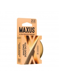 Точечные презервативы MAXUS 2000 Amazing Dots с железным кейсом - 3 шт. - Maxus - купить с доставкой в Копейске
