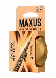 Точечные презервативы MAXUS 2000 Amazing Dots с железным кейсом - 3 шт. - Maxus - купить с доставкой в Копейске