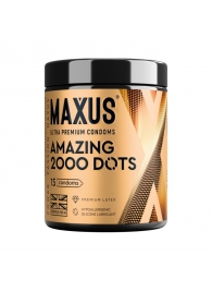 Точечные презервативы MAXUS 2000 Amazing Dots с железным кейсом - 15 шт. - Maxus - купить с доставкой в Копейске