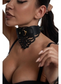 Фигурный чокер с узорами и золотистой фурнитурой - Crazy Handmade - купить с доставкой в Копейске