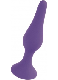 Фиолетовая анальная втулка Silcone Purple Plug Large - 12,5 см. - Boys of Toys