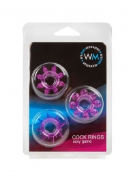 Набор из 3 лиловых эрекционных колец различной формы - Erowoman-Eroman - в Копейске купить с доставкой