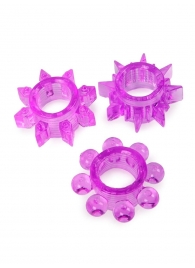 Набор из 3 лиловых эрекционных колец различной формы - Erowoman-Eroman - в Копейске купить с доставкой