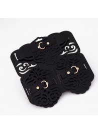 Фигурный набор для БДСМ-игр с узорами и золотистой фурнитурой - Crazy Handmade - купить с доставкой в Копейске