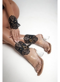 Черный фигурные оковы с золотистой фурнитурой - Crazy Handmade - купить с доставкой в Копейске