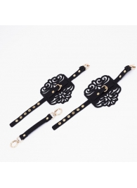 Черный фигурные оковы с золотистой фурнитурой - Crazy Handmade - купить с доставкой в Копейске